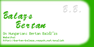 balazs bertan business card